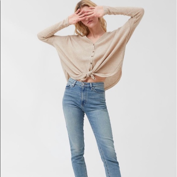 Out From Under Oversized Thermal Button-Front Top - Picture 2 of 5